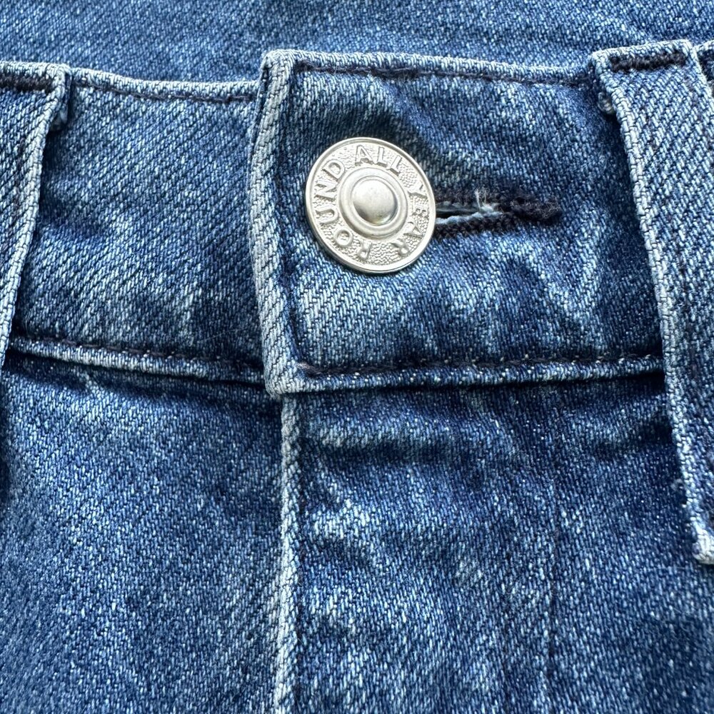 AYR Wide Leg Flare Jeans in Blue Denim - Picture 8 of 12